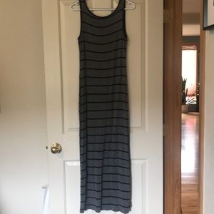 Black & Gray Long Tank Dress